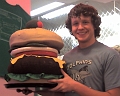 Matthew ate the 20-oz. Cheeburger